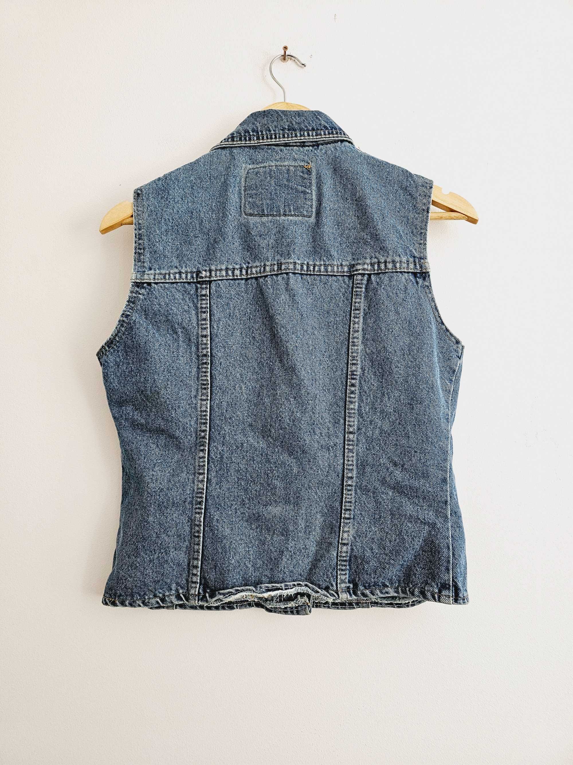 Kamizelka bezrękawnik jeansowa vintage marka Circus r.38/40