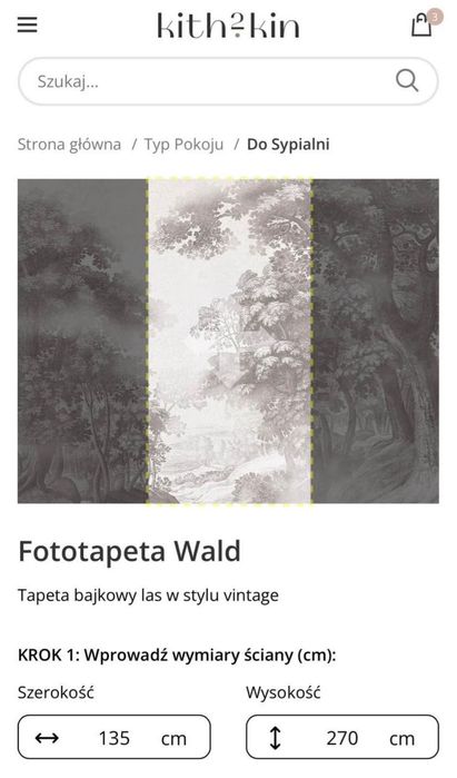 Fototapeta Wald Tapeta bajkowy las w stylu vintage