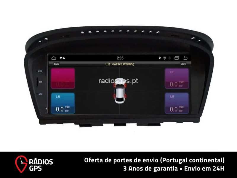 Auto Rádio GPS Android BMW SÉRIE 3 e 5 E60/61 E90/E91/E92/E93 CCC 8,8″