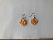 Kolczyki male kwiaty na szydelku handmade