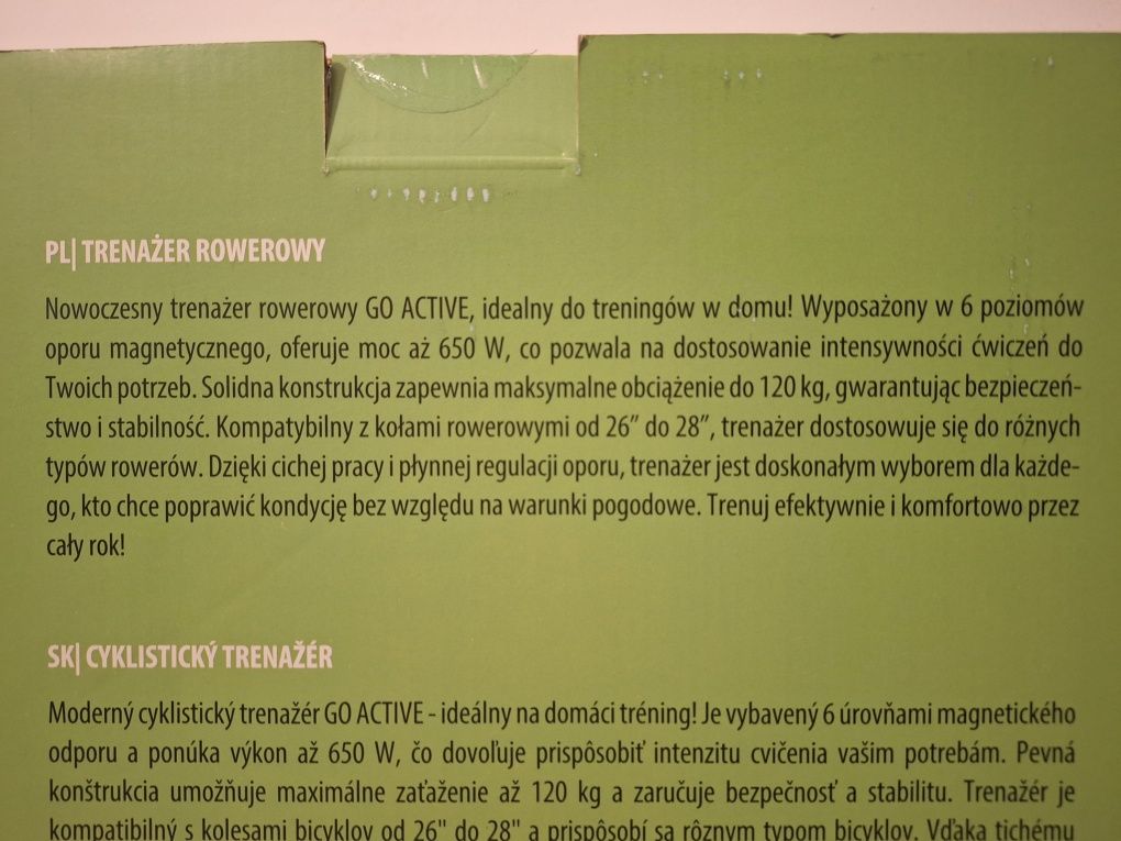 GO ACTIVE Trenażer rowerowy do ćwiczeń 26 - 28" NOWY!