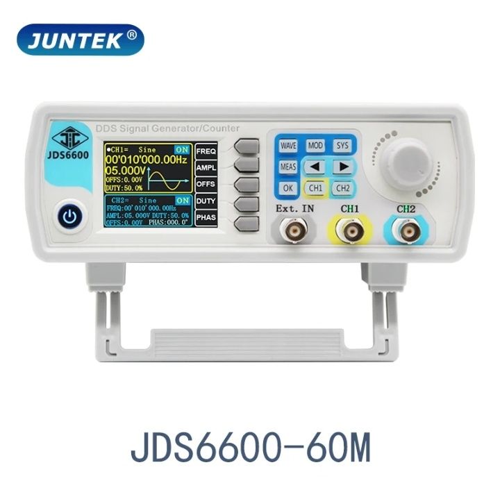 JUNTEK JDS6600-60M генератор сигналів сигналов 60 МГц. Новый