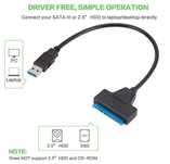 Adapter USB 3.0 do SATA Dysk HDD SSD Przejściówka Kabel USB 3.0 do 6Gb