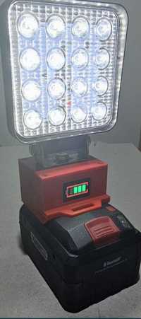 Lampa robocza do akumulatora Parkside 20v_v2 ze wskaźnikiem LED