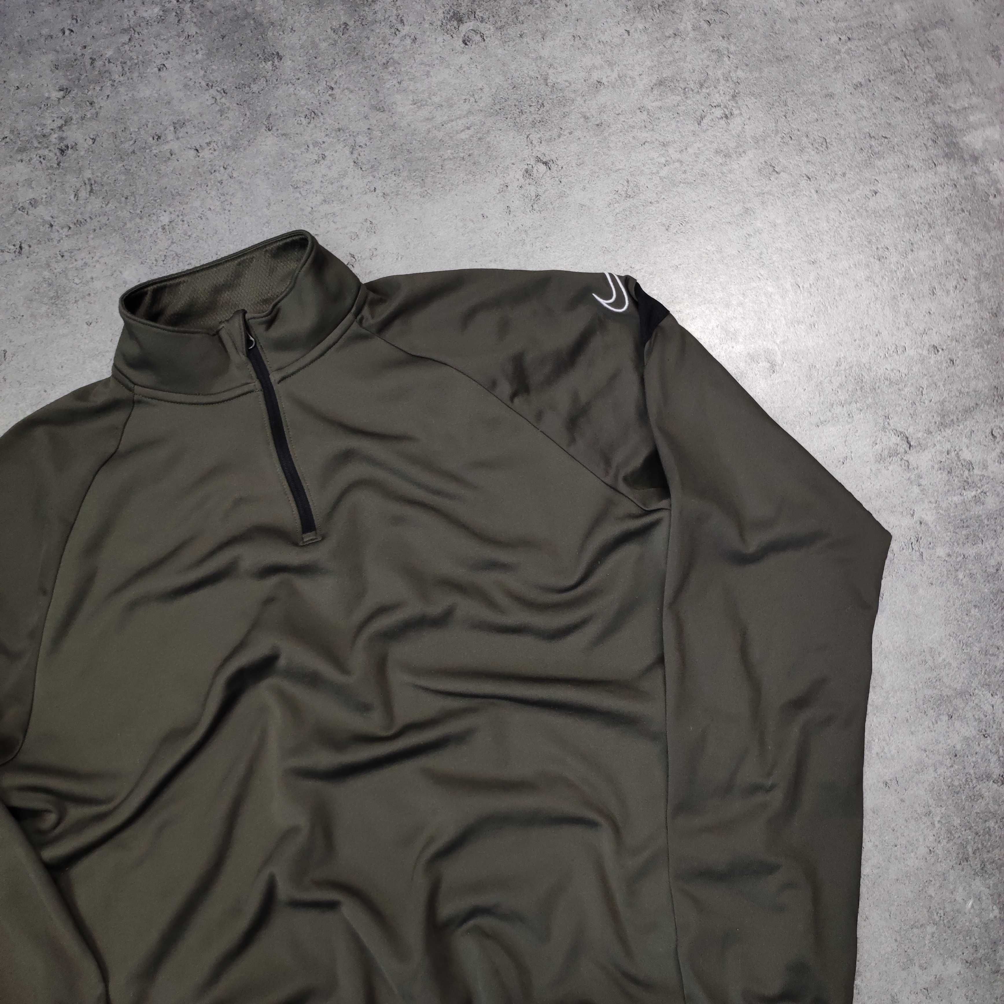 MĘSKA Bluza Sportowa Khaki Oliwkowa Nike Bieganie Treningowa Dri-Fit