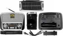 RADIO SOLARNE przenośne retro na akumulator Bluetooth FM AM SW SD USB
