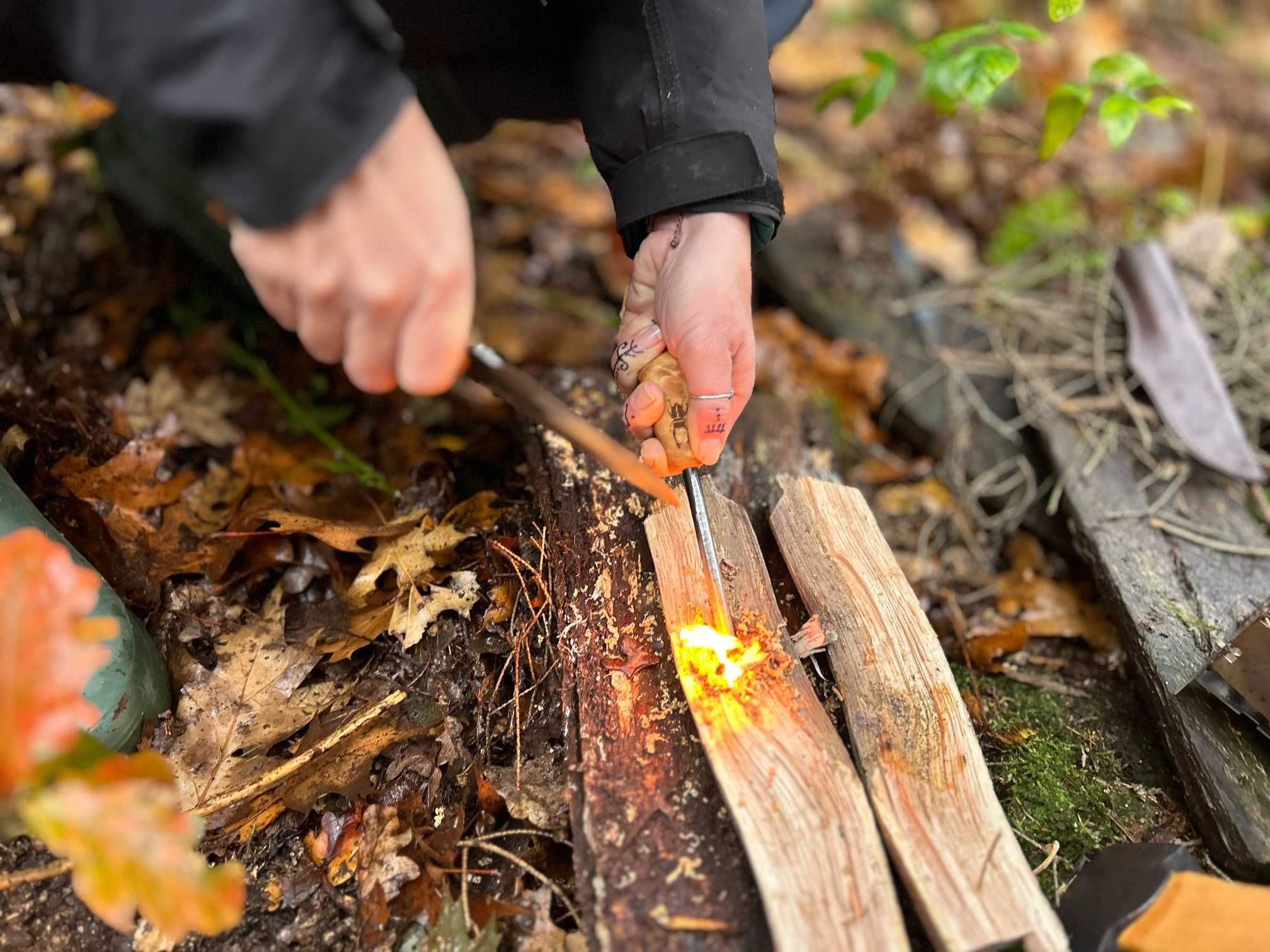 Krzesiwo bushcraftowe czeczota brzozowa - Aukcja [2]