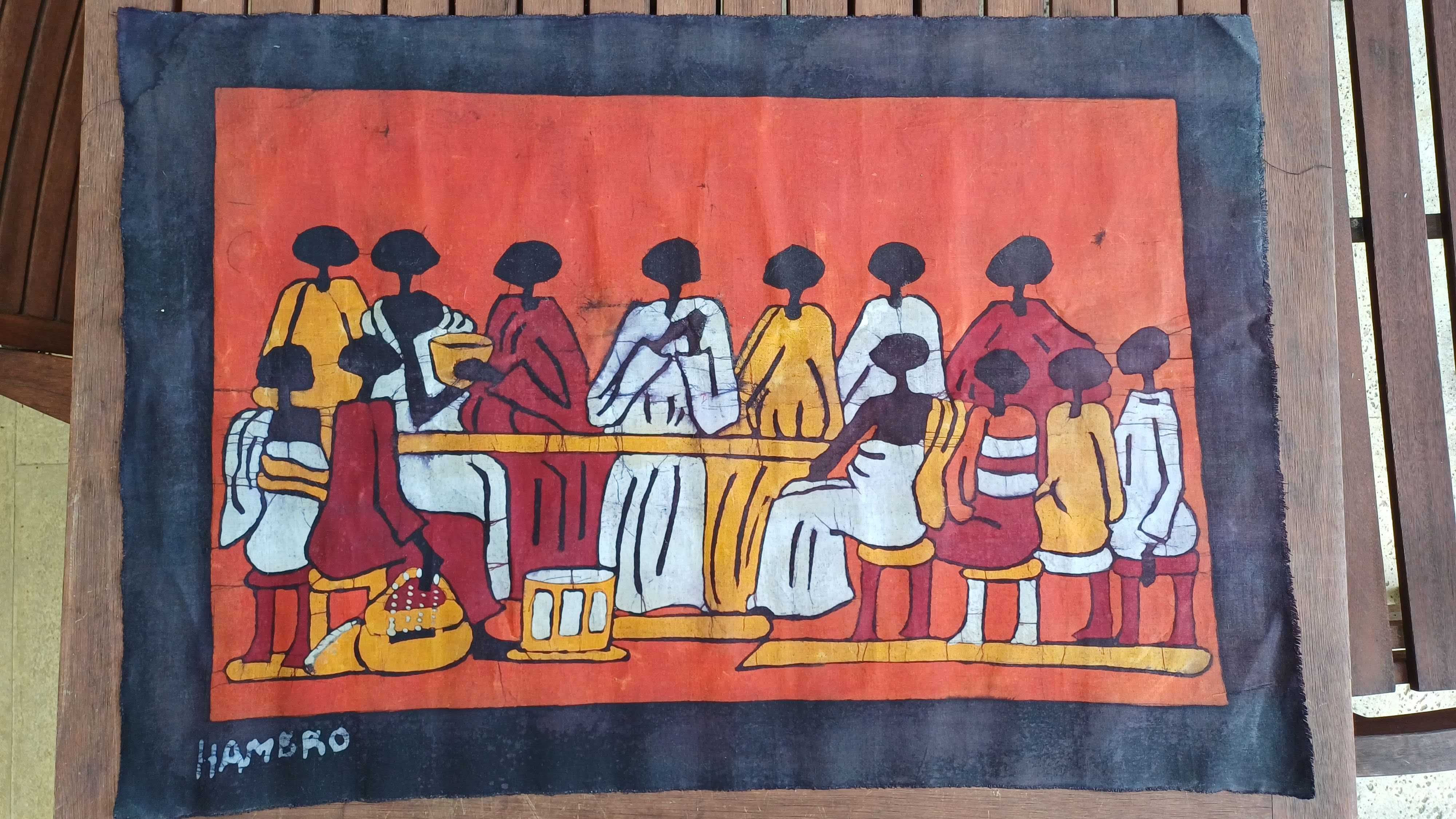 Quadro Última Ceia - Arte Africana (Moçambique)
