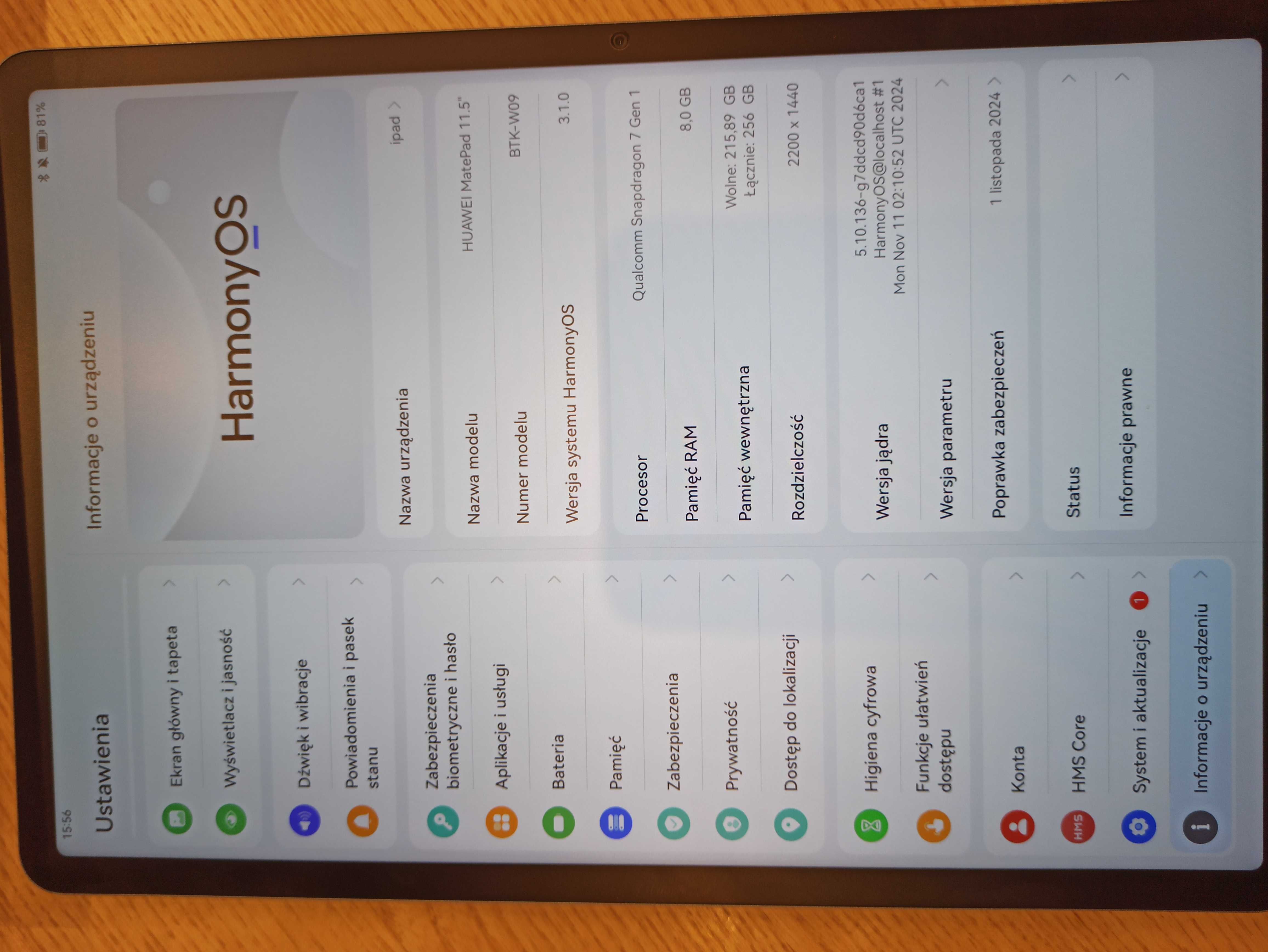 Huawei MatePad 11,5"S 8/256GB PaperMatte Edition tablet GWARAN + Rysik