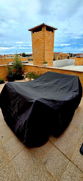 Mesa exterior extensível + cadeiras + almofadas + capa protetora -IKEA