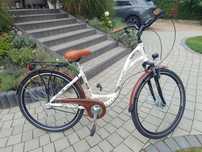 Rower miejski damka Retro Sekvana koła 28'' 3 biegi Shimano b. dobry