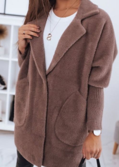 Płaszcz alpaka czekolada