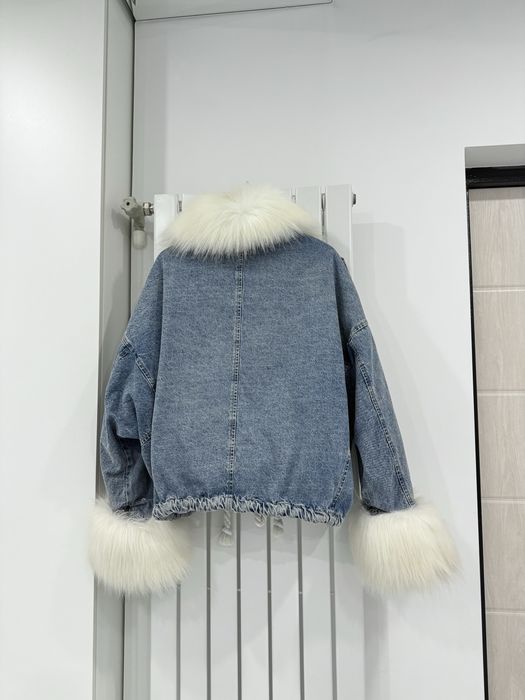 Джинсовая куртка с мехом женская куртка зимняя жіноча куртка