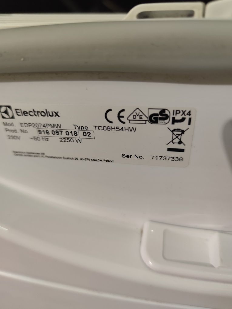 Suszarka kondensacyjna Elektrolux.
