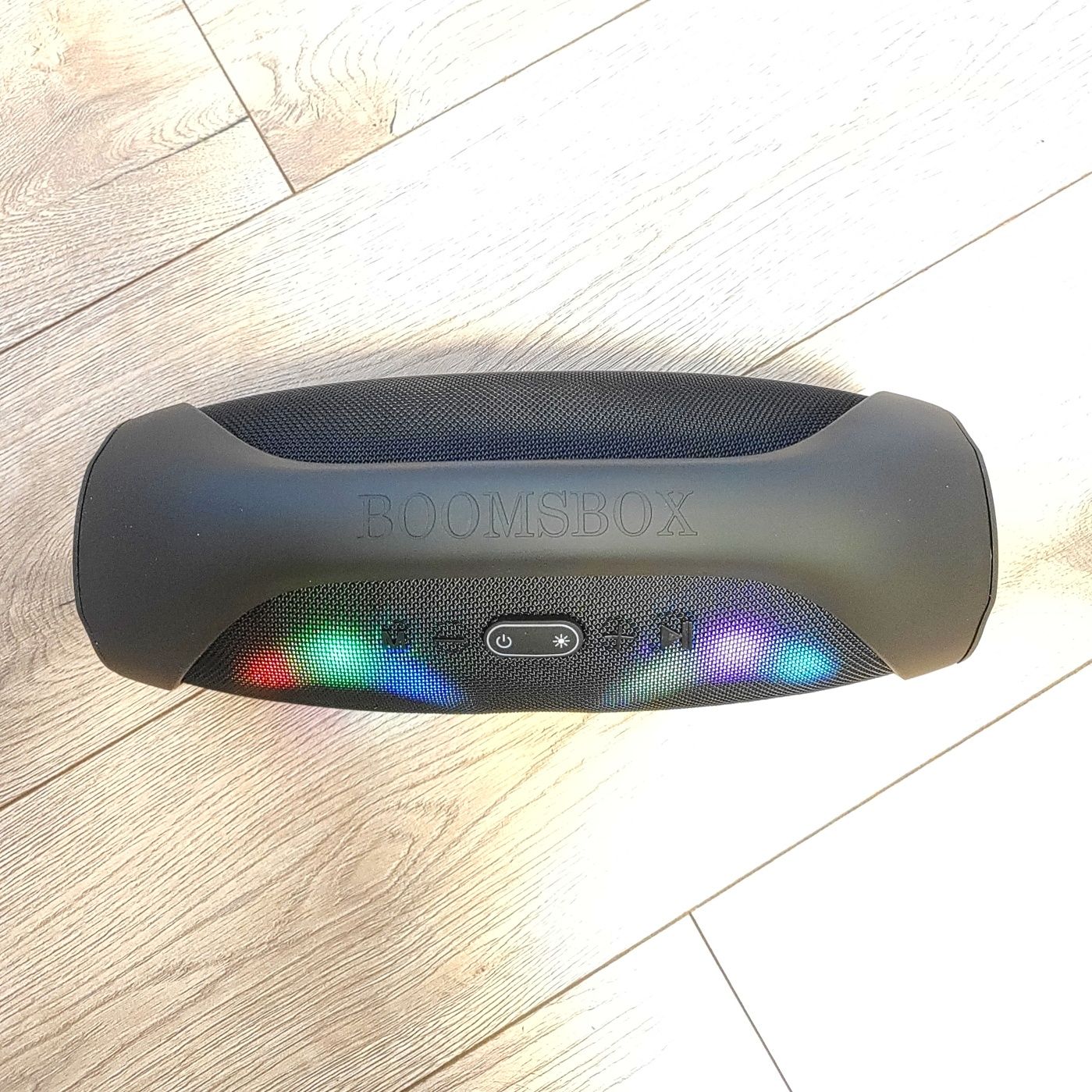 Bluetooth колонка Boombox LED з підсвіткою та ручкою гучний звук 31см
