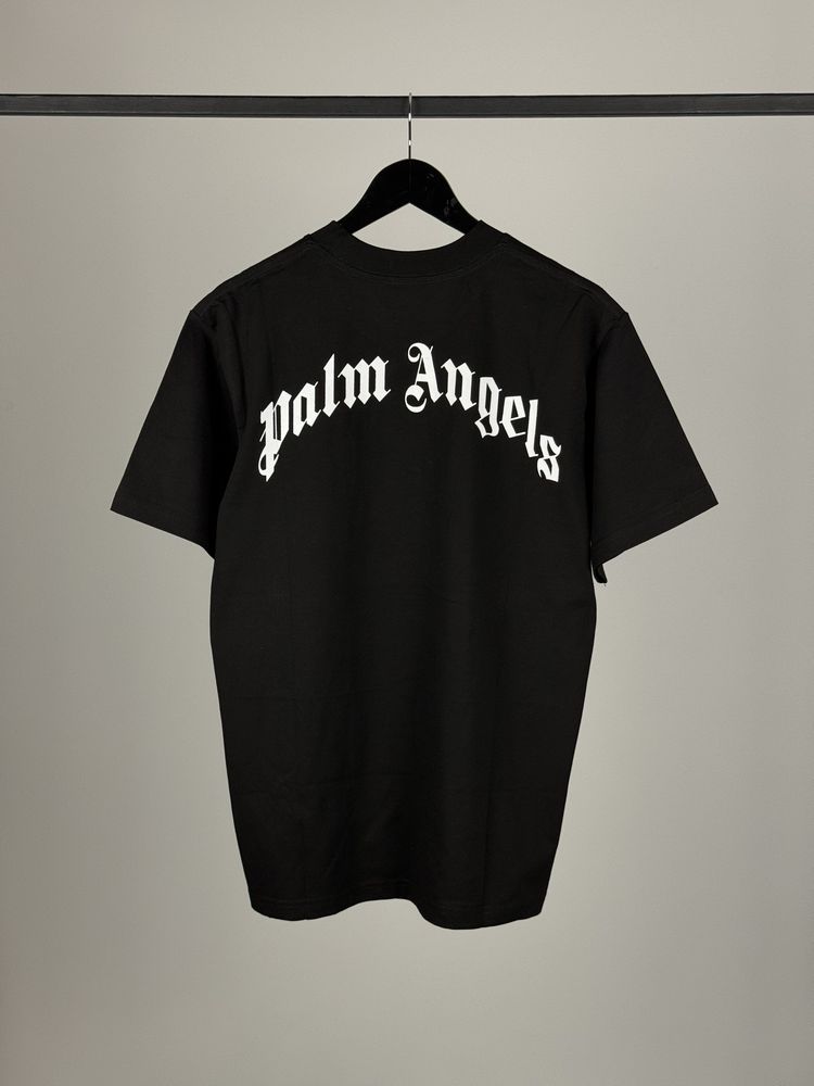 Футболка palm angels shark чорна футболка пальм анджелс з акулою