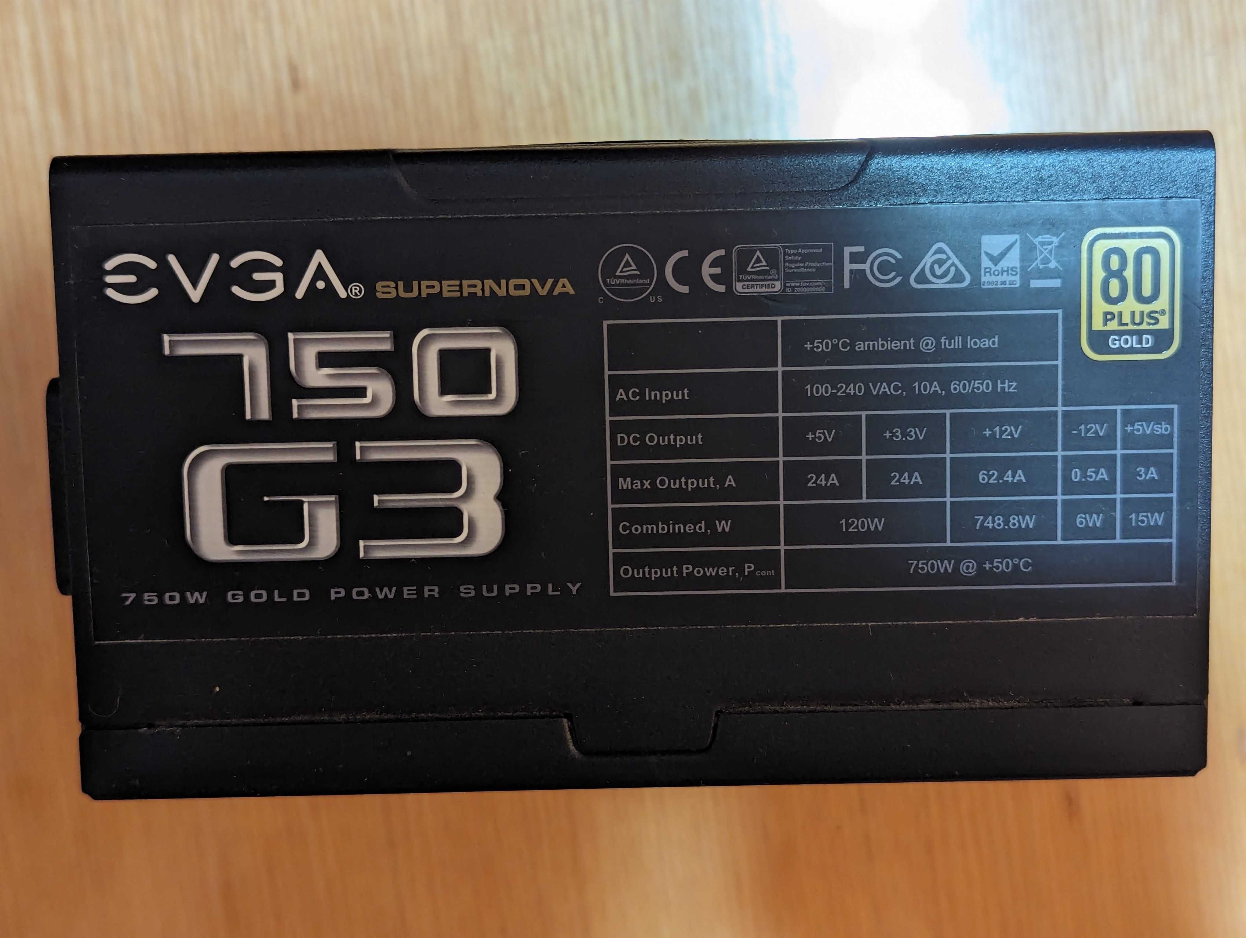 Блок питания Evga Supernova 750 G3   80Gold ; Блок живлення ;