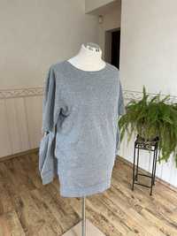 Bluza długa tunika szara XL Selfieroom bawełna bawełniana
