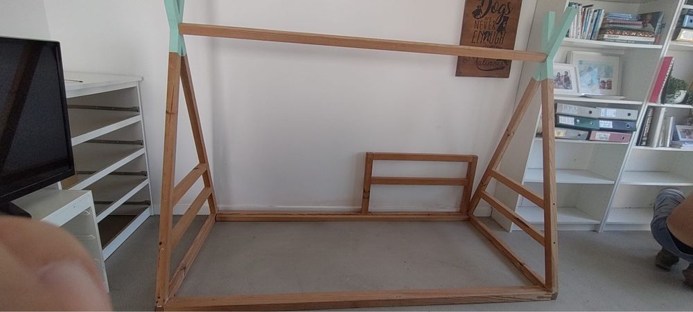 Cama criança solteira | tenda tepee montessori | 90x200