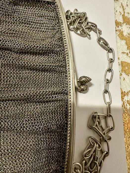 Антикварная сумочка-сетка из серебра