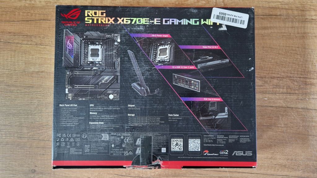 Płyta Główna ASUS ROG STRIX X670E-E GAMING WIFI box nr. 496454