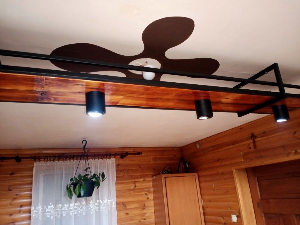 Lampa z półką loft