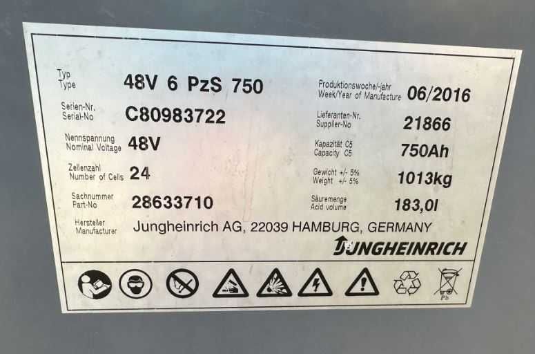 Wózek Widłowy Junngheinrich Efg 320 Trilex 5m Rok 2016 , Udt, 2t