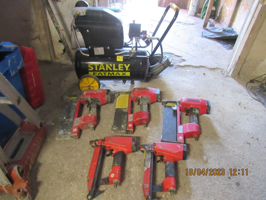 HAUBOLD zszywacz pneumatyczny PN 9180 XII PN 750 A + kompresor STANLEY