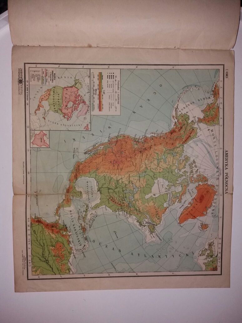 Atlas geograficzny 1918 E. ROMER/KSIĄŻNICA