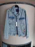 Kurtka jeans L zara nadruk limited obrazek głowa peace kolor denim męs