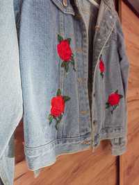 Kurtka jeans, katana, haftowana S