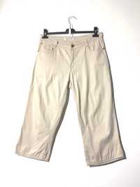 spodnie rybaczki capri XL elastyczne a'la jeans cienkie bermudy cargo