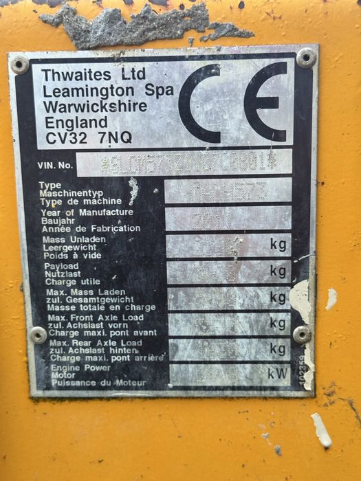 Wozidlo Thwaites 3t MACH573 MACH3 obrotowe terex benford mecalac