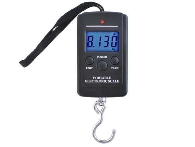 PODŚWIELANY+  BLOKADA WYNIKU - Waga bagażowa LED - 40kg hakowy