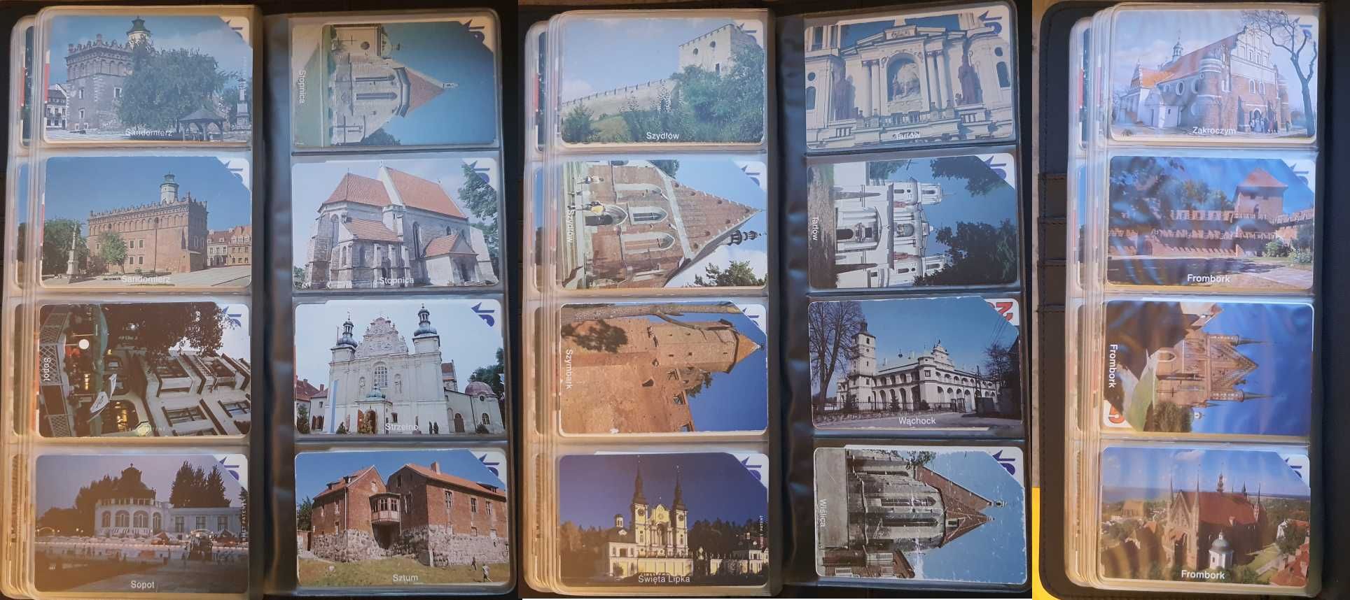 Karty telefoniczne 136 sztuk, plus dwa klasery i album z 98 roku