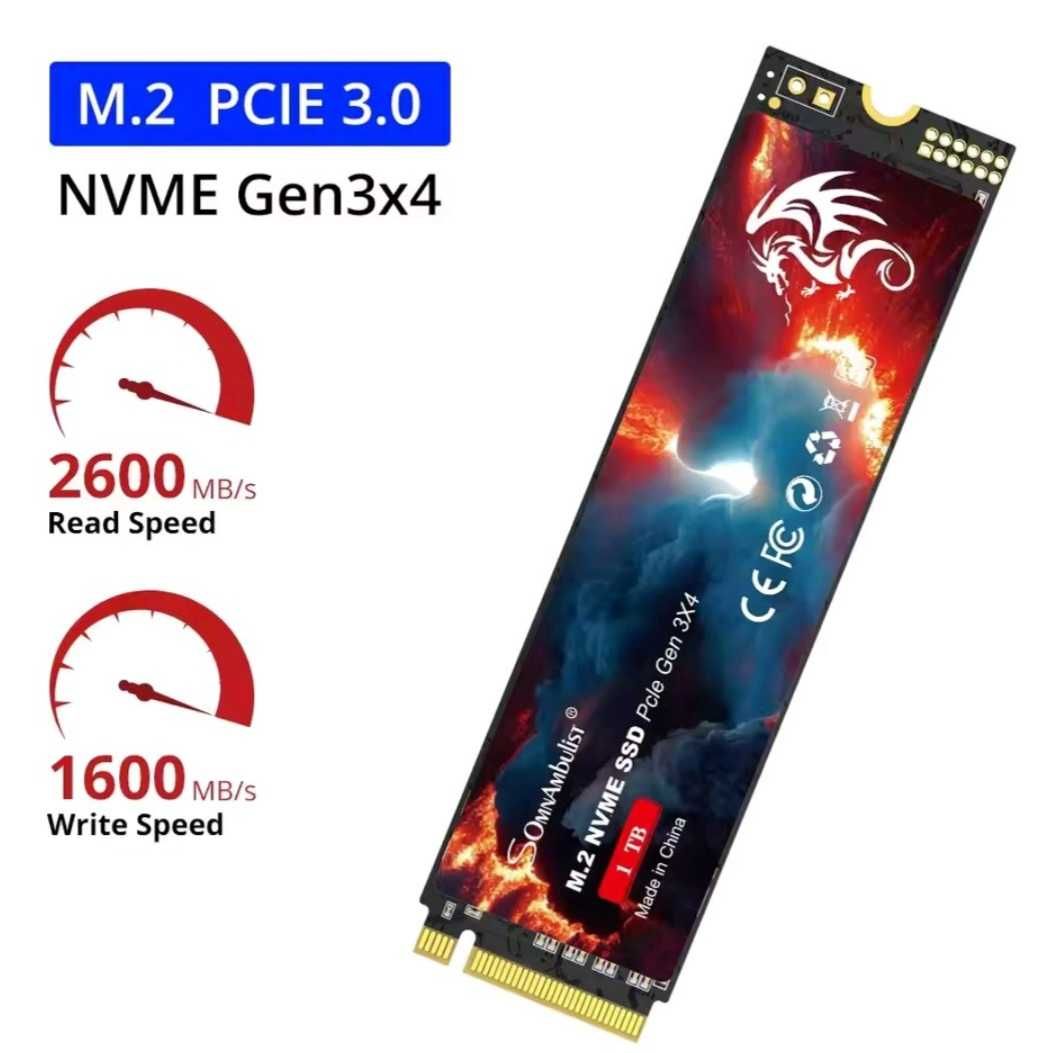 SSD 256ГБ Твердотільний жорсткий диск SomnAmbulist M2 NVME 256gb 2280