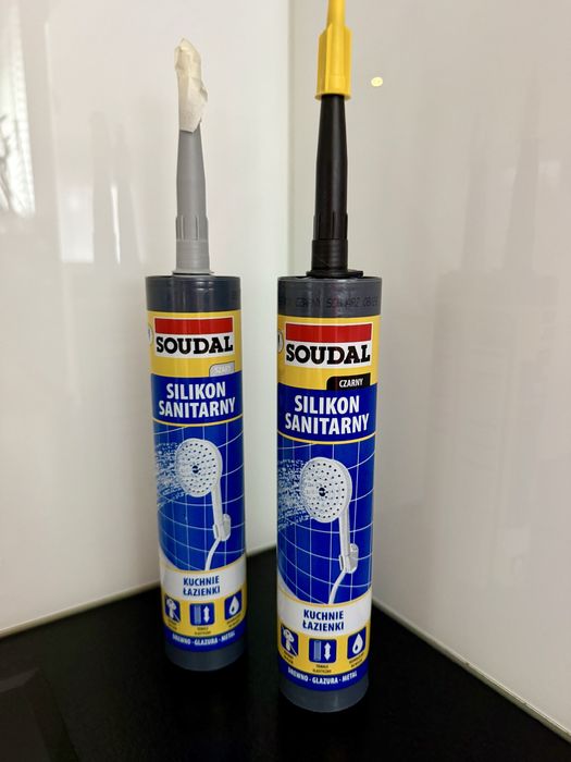 Soudal - silikon sanitarny | czarny, szary