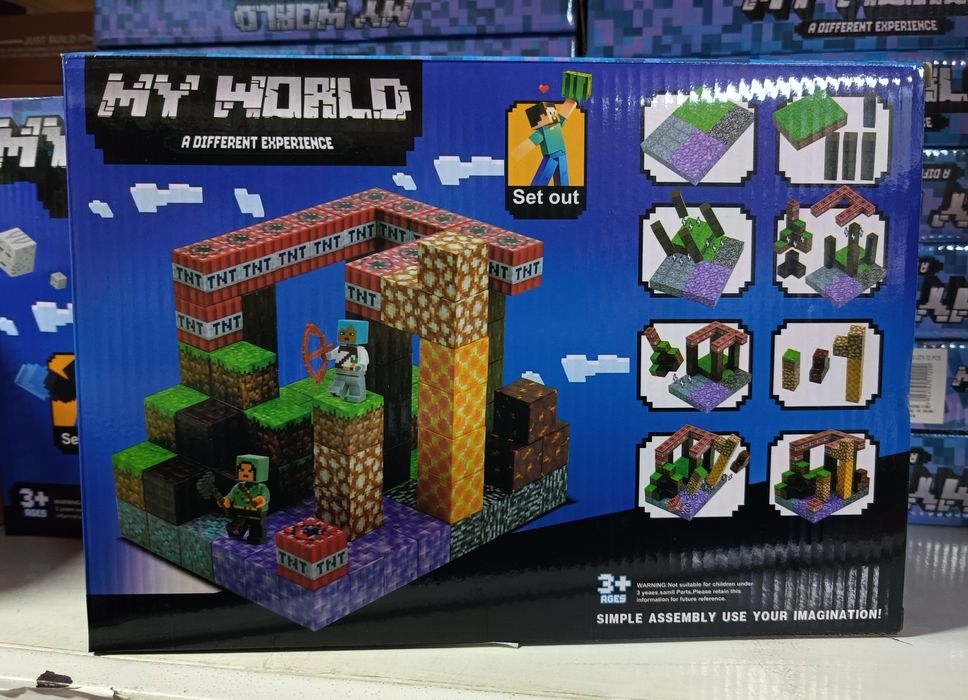 Klocki magnetyczne Minecraft 120 elementów hit