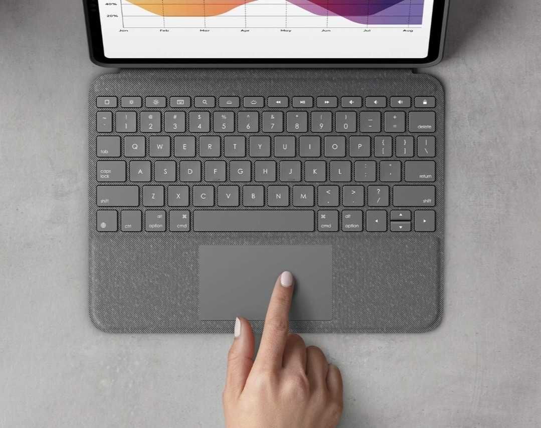 Logitech Folio Touch For Ipad Air 4th, podświetlana, QWERTZ