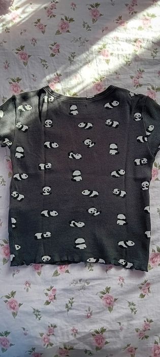 Bawełniana koszulka z motywem w pandy