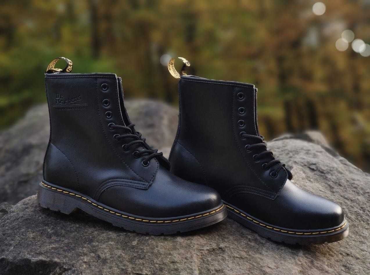 Черевики чоловічі демісезонні мартінси Dr. Martens 1460 Black наложка