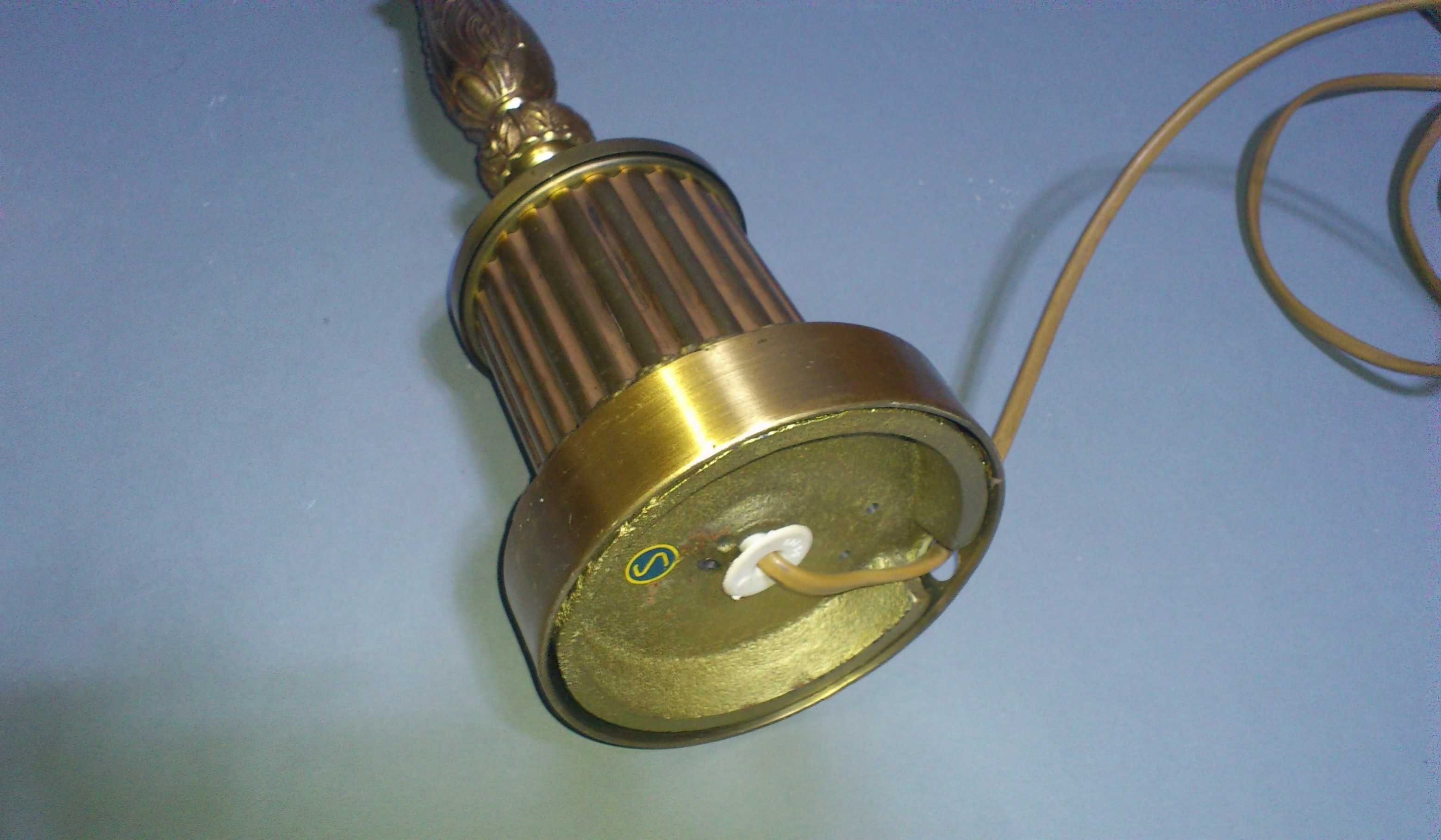 Skandynawski design lampa stołowa styl empire Einar Bäckström mosiądz