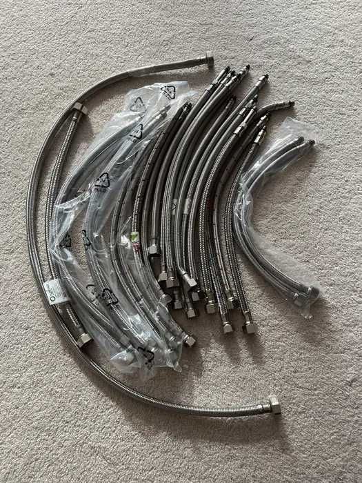 Wężyk przyłączeniowy do baterii 3/8” oplot 21 sztuk + gratis OKAZJA