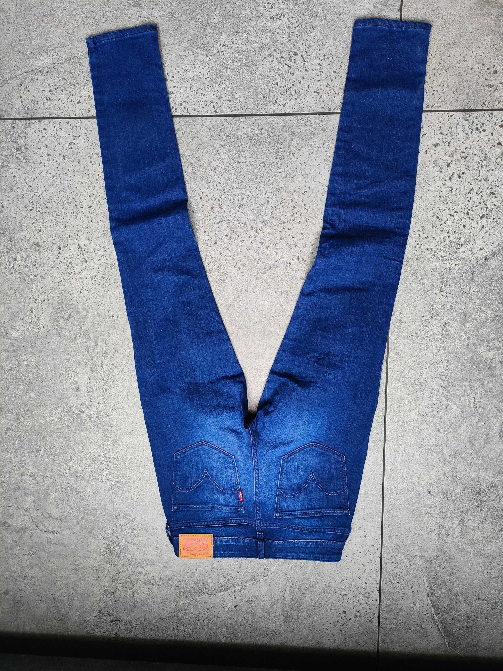 Jeansy rurki Levi's 26 W granatowe skinny