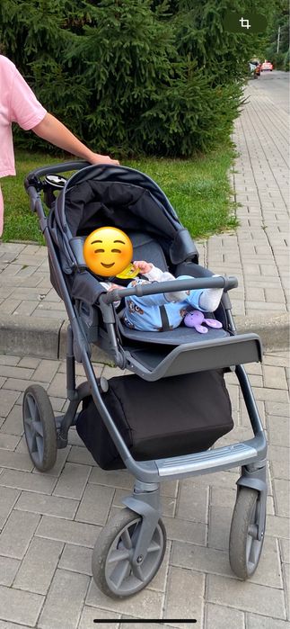 Коляска 2 в 1 Roan Bass Next Dark Grey