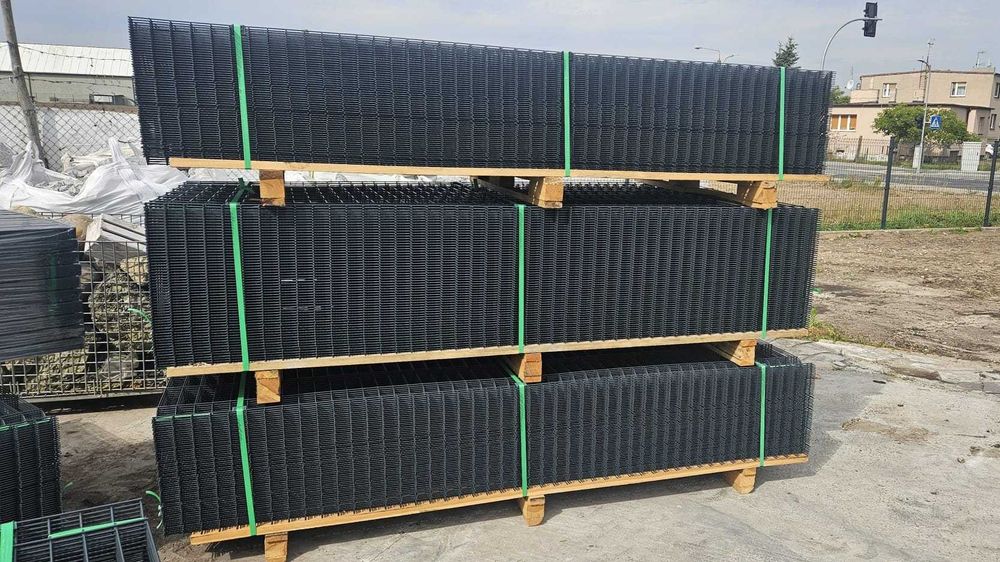 Ogrodzenie panelowe panel 3D kolor antracyt /czarny fi 4 i 5 mm 123 cm
