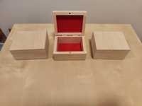 Zestaw 3 drewnianych pudełek np. do decoupage'u