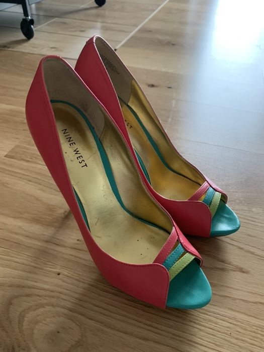 Kolorowe Szpilki Buty na obcasie Nine West
