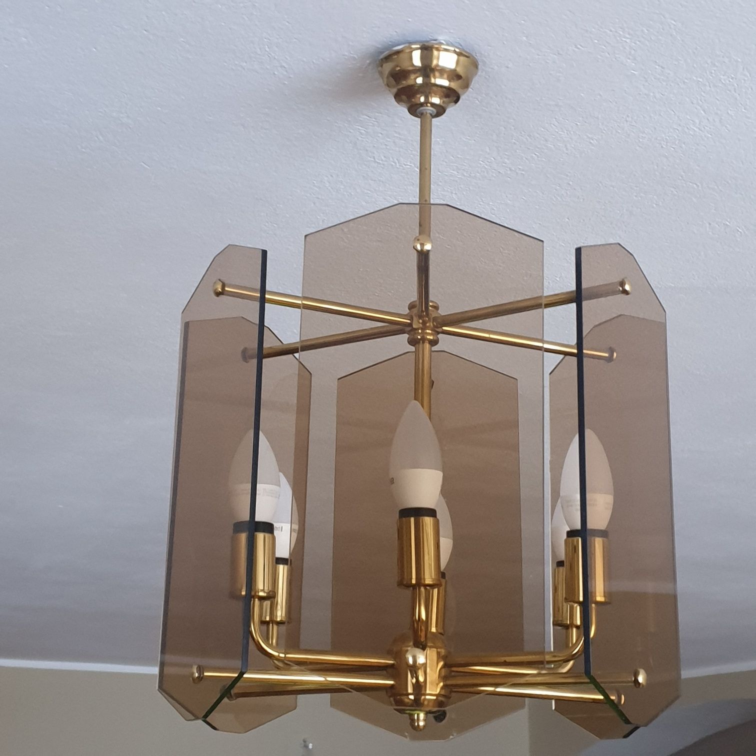 Żyrandol Lampa sufitowa szklana Salon klasyczne wzornictwo