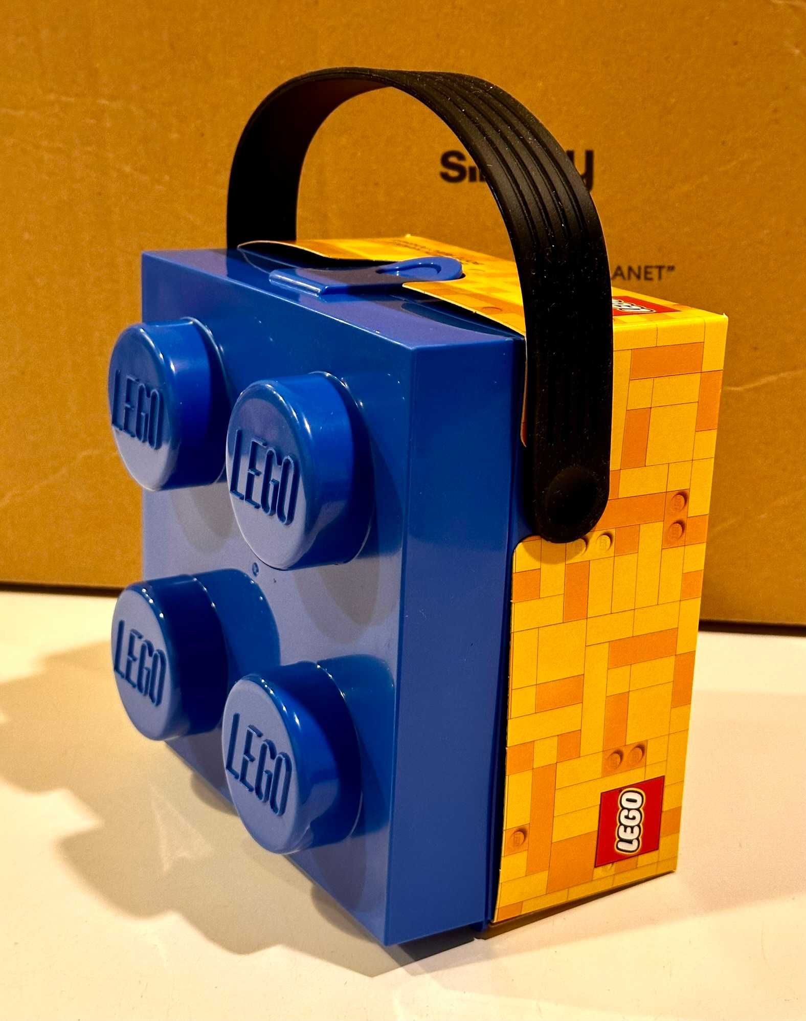 oryginalne LEGO - Pudełko, walizeczka z uchwytem – niebieskie - NOWE